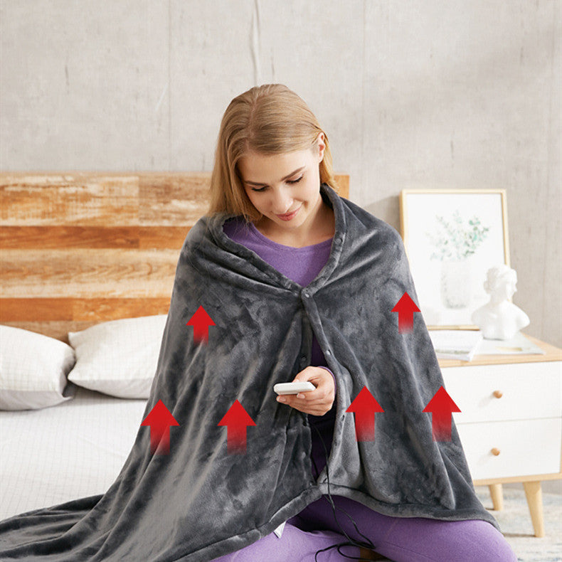 Rechargeable Heated Fleece Blanket – Portable Electric Throw for Home & Travel