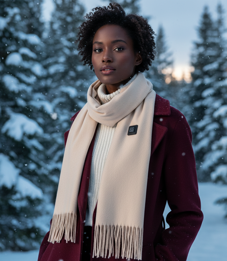 Electric Heated Scarf – Rechargeable Winter Neck Warmer