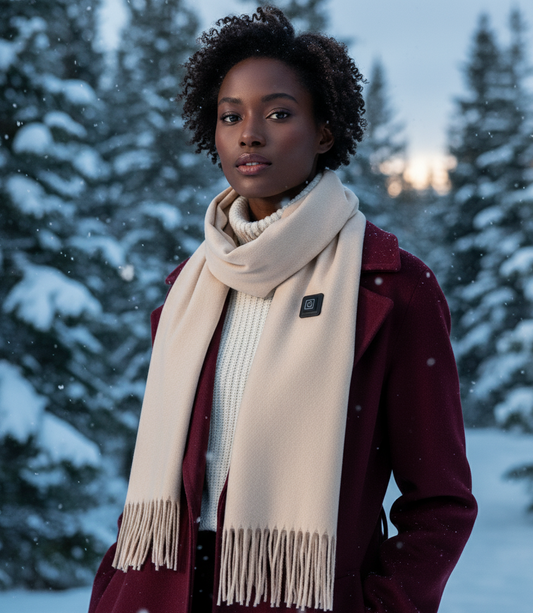 Electric Heated Scarf – Rechargeable Winter Neck Warmer