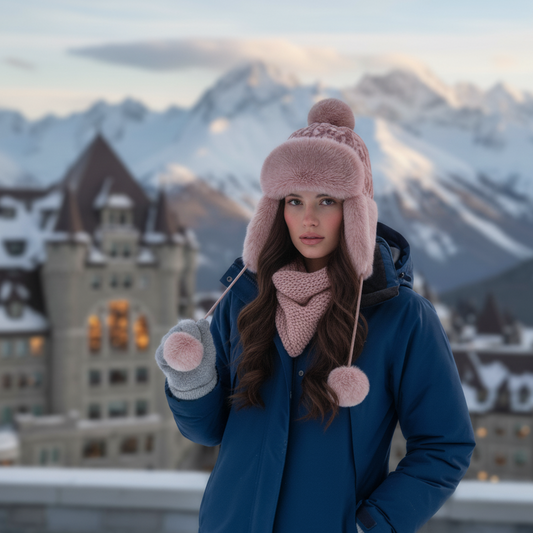 Leopard Print Knitted Earmuffs