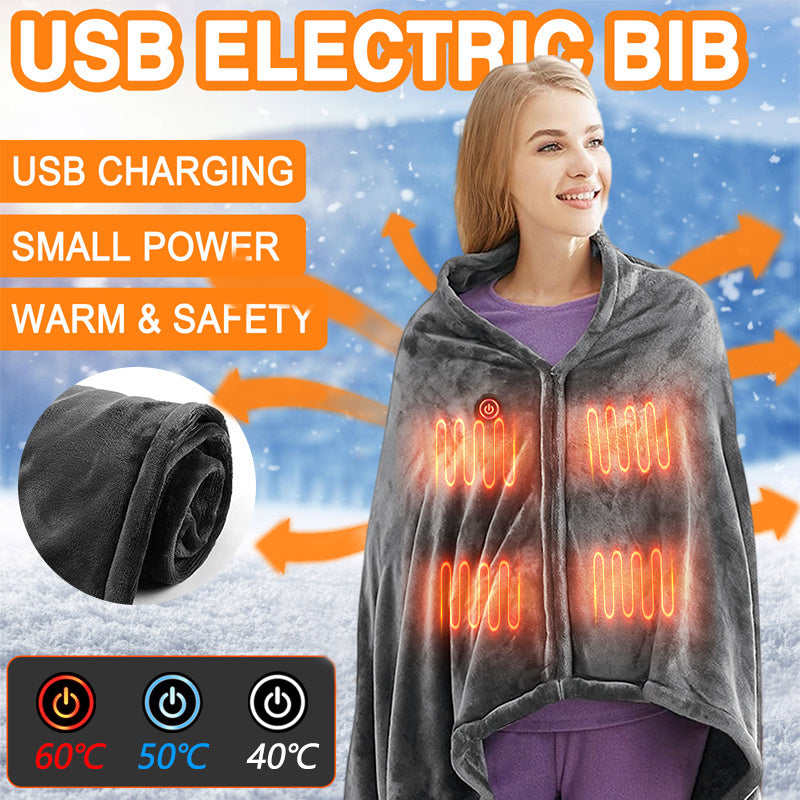 Rechargeable Heated Fleece Blanket – Portable Electric Throw for Home & Travel