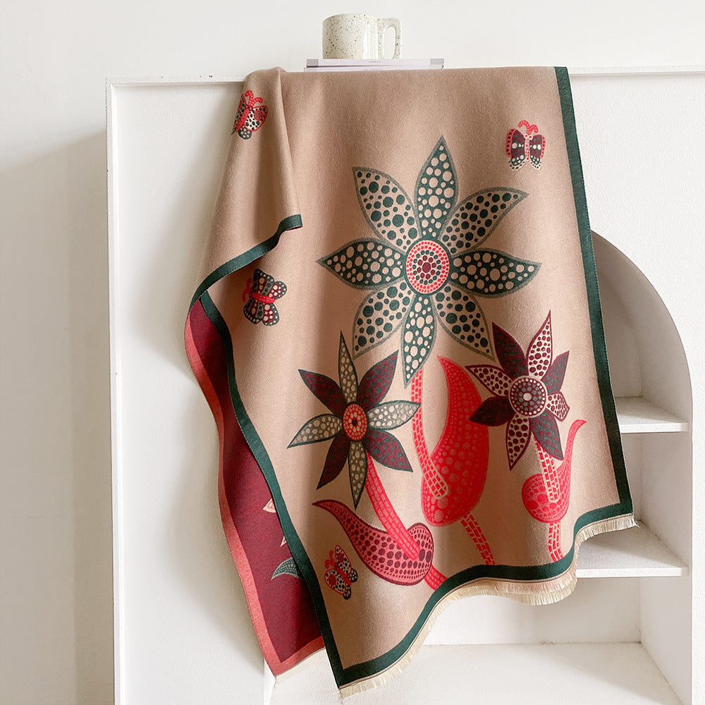 Foral Cotton Comfortable- Warm and Cozy Scarf