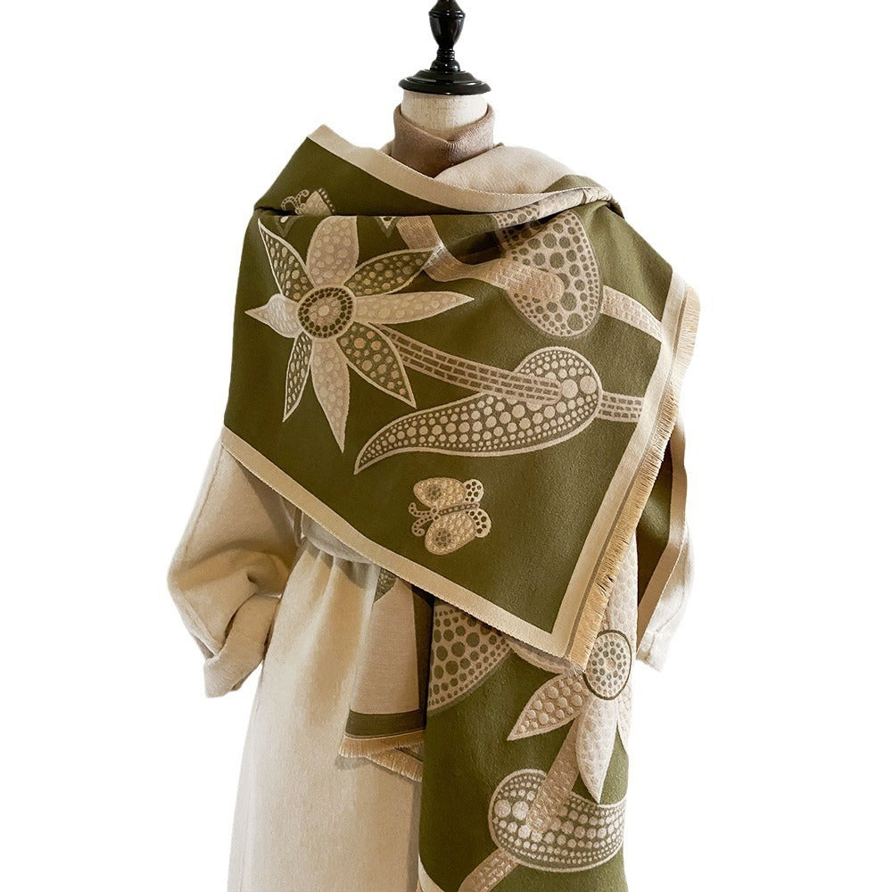 Foral Cotton Comfortable- Warm and Cozy Scarf